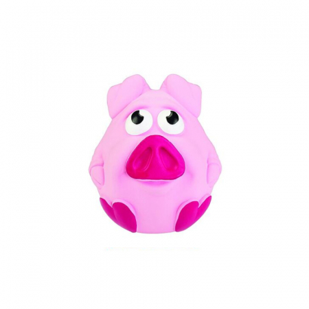 Jucarie pentru caini HipHop Porc Roz cu sunet 11 cm