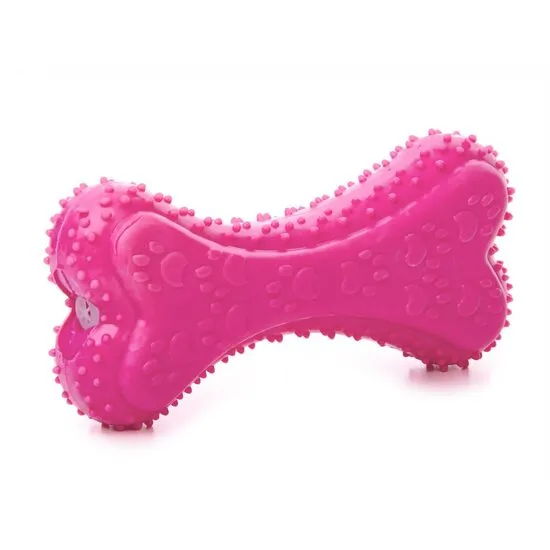 Accesorii caini - Jucarie pentru caini JK Os roz 12 cm