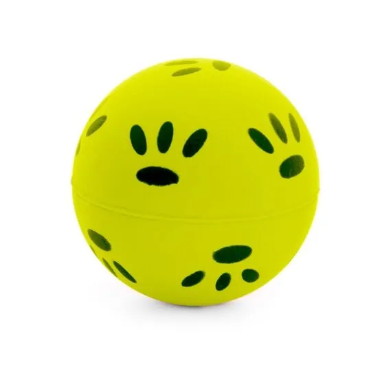 Accesorii caini - Jucarie pentru caini Petro Minge Soft galbena 7,2 cm