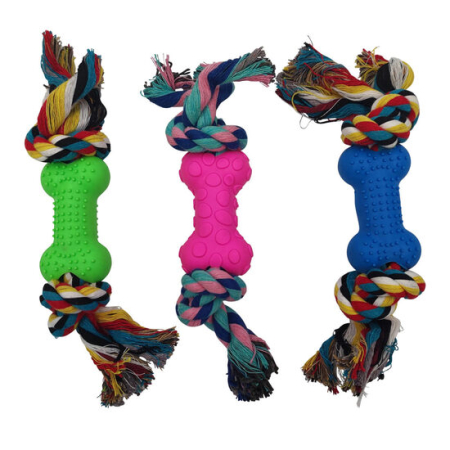 Accesorii caini - Jucarie pentru caini Petro Os + Sfoara 8,5 x 5 x 3 cm