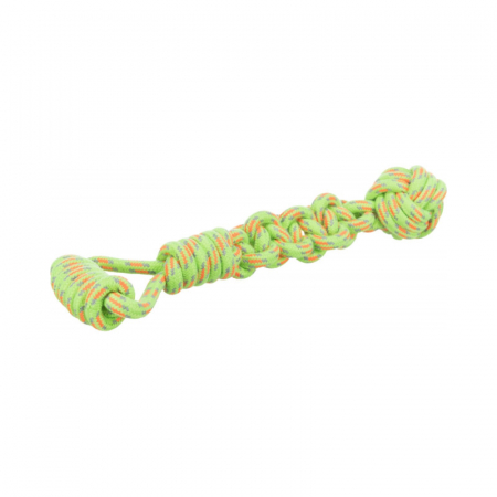 Accesorii caini - Jucarie pentru caini sfoara cu minge nod 8 cm / 38 cm