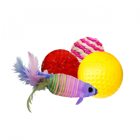Pisici - Jucarie pentru pisici Miau Miau Crazy Toys 4 buc