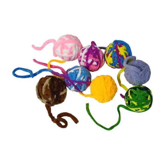 Jucarii pisici - Jucarie pentru pisici Minge cu sfoara 6 cm