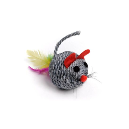 Pisici - Jucarie pentru pisici Petro Sisal Minge Soricel 5 cm