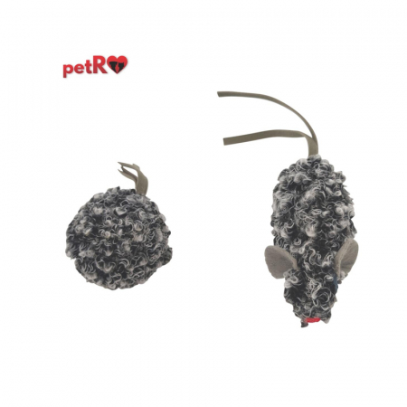 Jucarie pentru pisici Soarece & Minge Petro 2 buc / set [1]