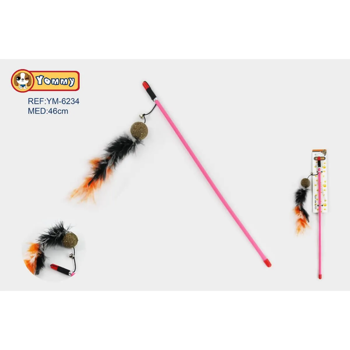 Jucarie pentru pisici Undita Minge & Coada 46 cm [1]