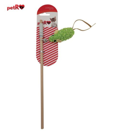Jucarii - Jucarie pentru pisici Undita Soarece Verde 30 cm