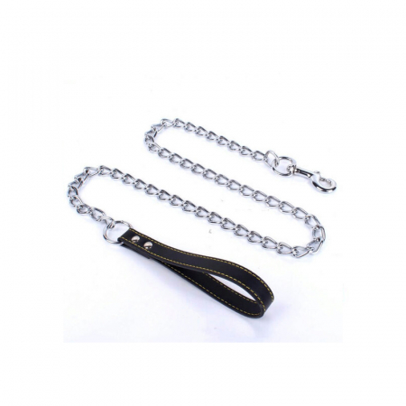 Accesorii caini - Lesa pentru caini cu lant metalic 4 mm x 110 cm