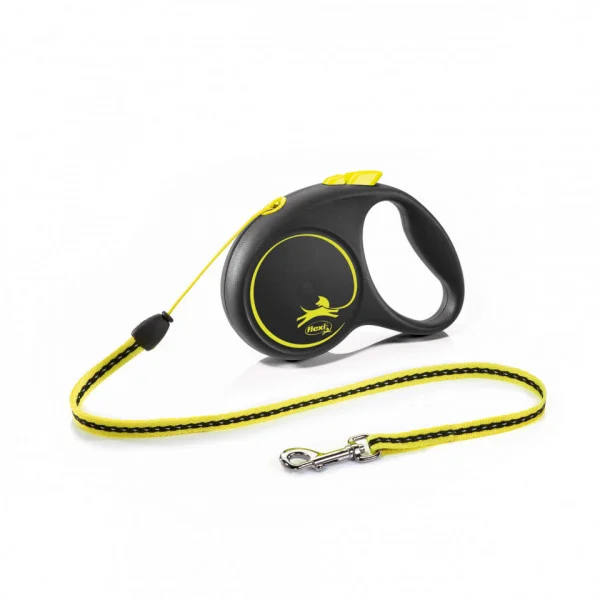 Accesorii caini - Lesa retractabila cu fir Flexi Neon S 5 m / 12 kg