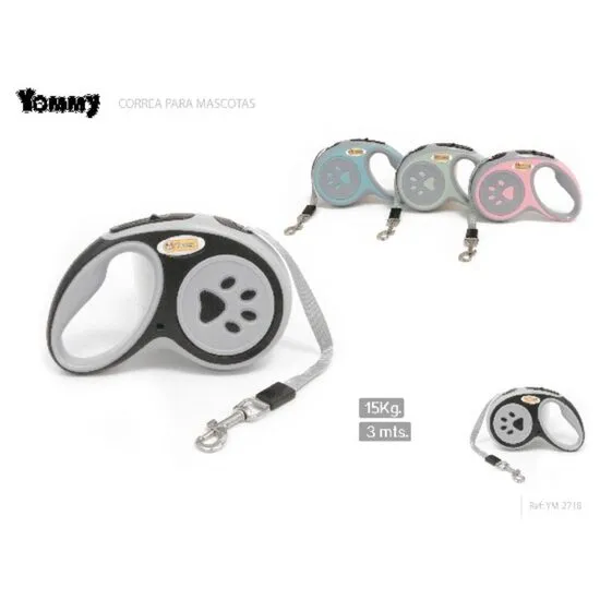 Accesorii caini - Lesa retractabila cu labute Yommy 3 m / 15 kg