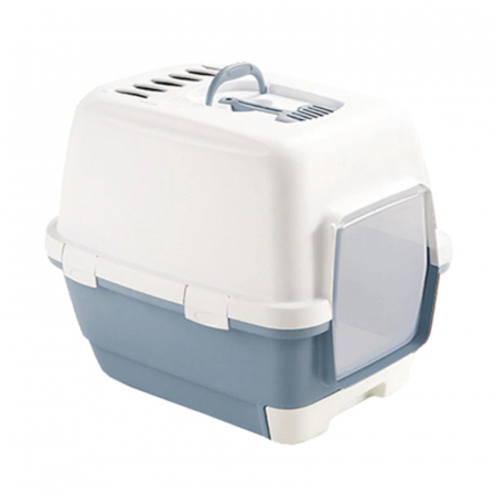 Pisici - Litiera acoperita Stefanplast Cathy Clever Blue 58x45x48 cm