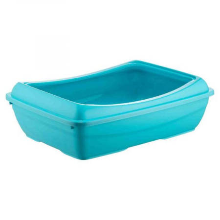 Accesorii pisici - Litiera pentru pisici Miau Miau Albastra 49,5 x 37,5 x 15 cm