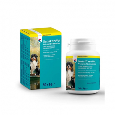 Caini - Multivitamine pentru caini & pisici NutriCareVet 50 tablete