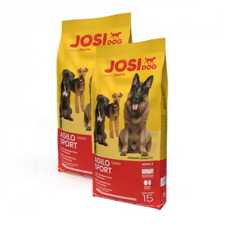 Oferta 2 saci - Oferta 2 saci x 15 kg Hrana uscata pentru caini Josidog Agilo Sport