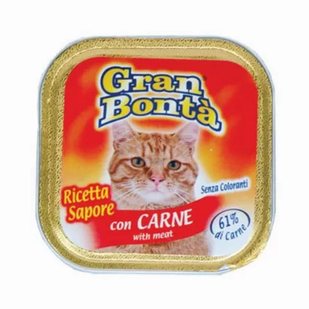 Pisica Adult - Pateu pentru pisici Gran Bonta cu carne 100 gr
