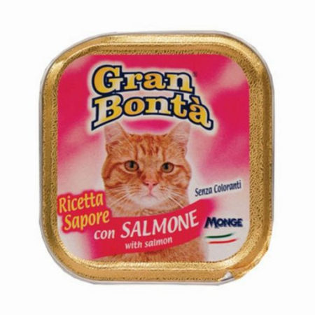 Pisica Adult - Pateu pentru pisici Gran Bonta cu somon 100 gr