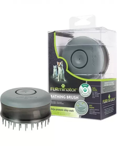 Igiena pisici - Perie Furminator Bathing Brush pentru caini & pisici