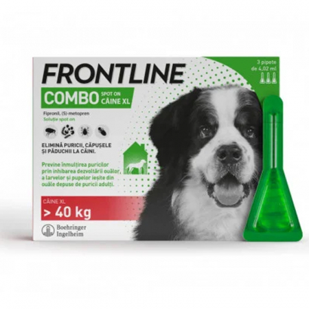 Farmacie - Pipeta antiparazitara pentru caini Frontline Combo Spot On XL >40 de kg ( 3 pipete )