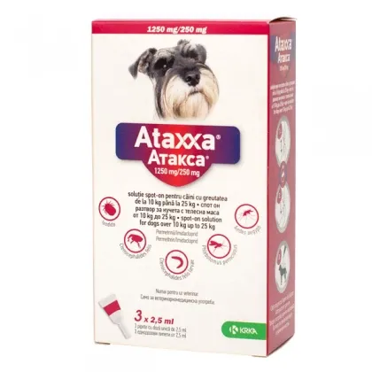 Farmacie - Pipeta antiparazitara pentru caini 10-25 kg Ataxxa ( 3 pipete )
