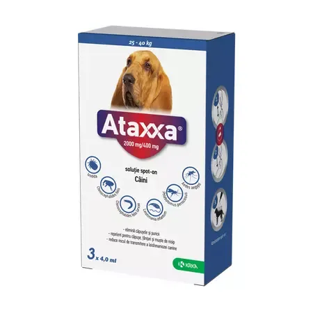 Farmacie - Pipeta antiparazitara pentru caini 25-40 kg Ataxxa ( 1 pipeta )