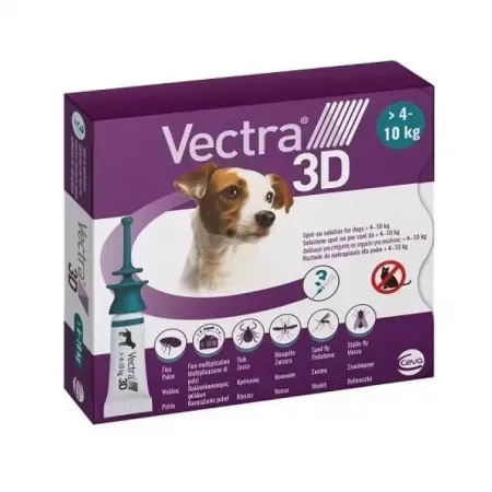 Caini - Pipeta antiparazitara pentru caini 4 - 10 kg Vectra 3D x 1 pipeta