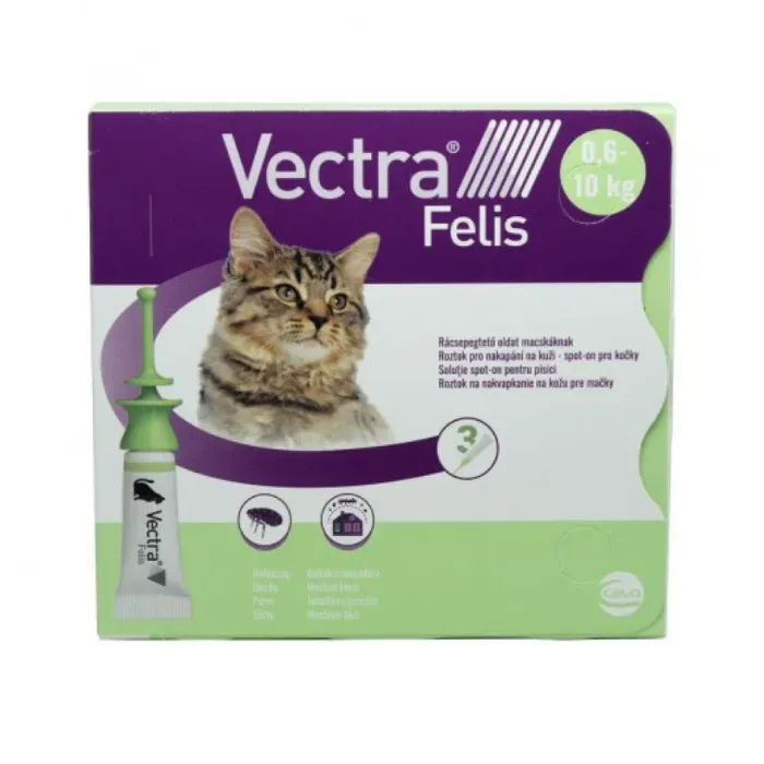 Farmacie - Pipeta antiparazitara pentru pisici 0,6 kg - 10 kg Vectra Felis x 1 pipeta