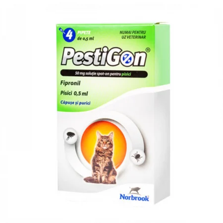 Farmacie - Pipeta antiparazitara Pestigon pentru pisici 0,5 ml ( 1 pipeta )