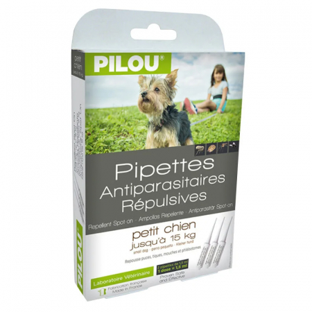 Farmacie - Pipeta antiparazitara Pilou pentru caini de talie mica 3 x 1,5 ml