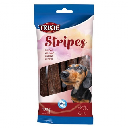 Recompense caini - Recompense pentru caini Stripes cu vita 10 buc/ 100 gr