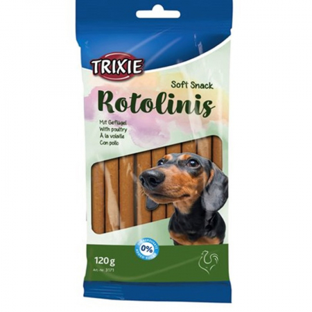 Caini - Recompense pentru caini Rotolinis cu pui 12 buc/120 gr
