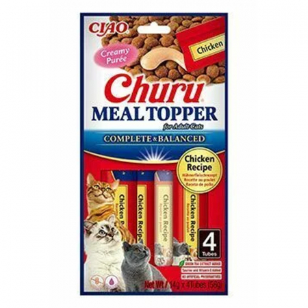 Recompense pisici - Recompense pentru pisici Churu Meal Topper cu pui 4 buc x 14 gr