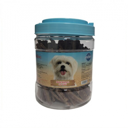 Caini - Recompense pentru caini Biodog Snack Mini fileuri cu vita 500 gr