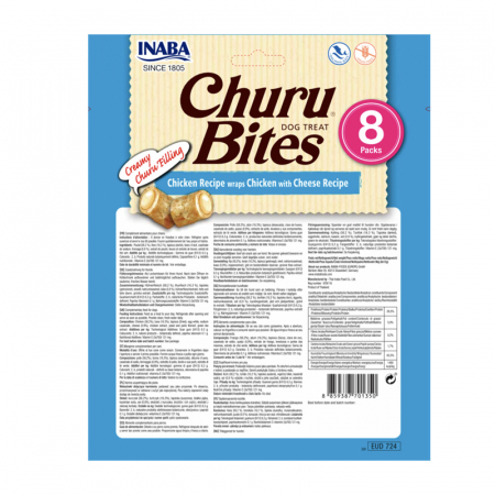 Recompense pentru caini Churu Bites cu pui & branza 8 buc x 12 gr [1]