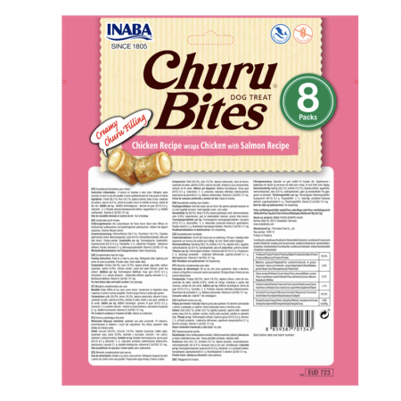 Recompense pentru caini Churu Bites cu pui & somon 8 buc x 12 gr [1]