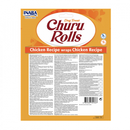 Recompense pentru caini Churu Rolls cu pui 8 buc x 12 gr [1]