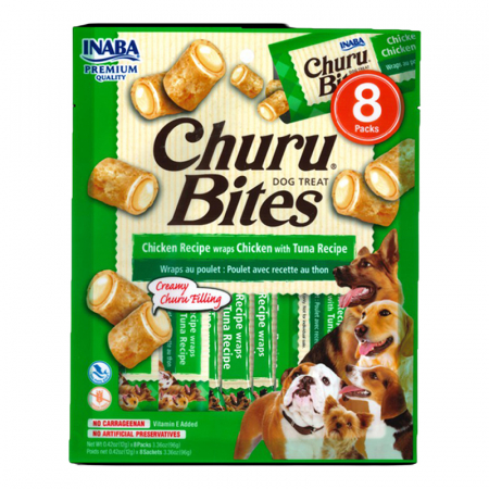Caini - Recompense pentru caini Churu Bites cu pui & ton 8 buc x 12 gr