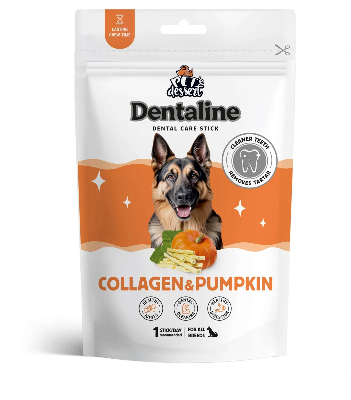 Recompense caini - Recompense pentru caini Dentaline Stick Igiena Orala cu colagen & dovleac 100 gr