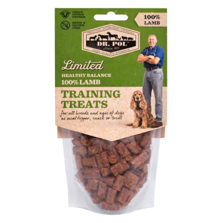 Recompense caini - Recompense pentru caini Dr. Pol Training Treats cu miel 85 gr