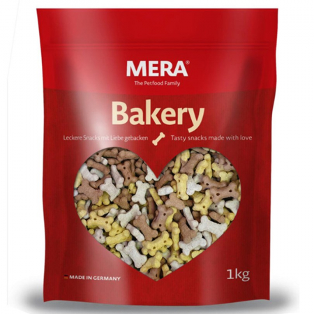 Recompense caini - Recompense pentru caini Junior Mera oase cu miel & orez 1 kg
