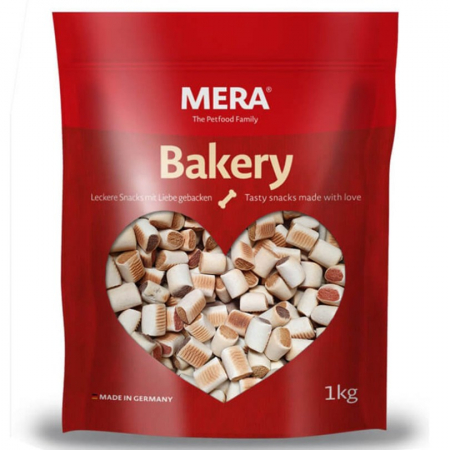 Recompense pentru caini Mera Mini rulouri cu pui, vita & peste 1 kg