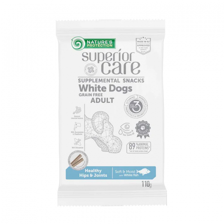 Recompense pentru caini N.P. Superior Care Hips & Joints cu peste alb 110 gr