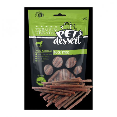 Caini - Recompense pentru caini Pet's Desert Duck Stick 80 gr