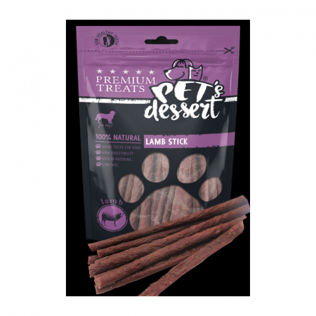Caini - Recompense pentru caini Pet's Desert Lamb Stick 80 gr