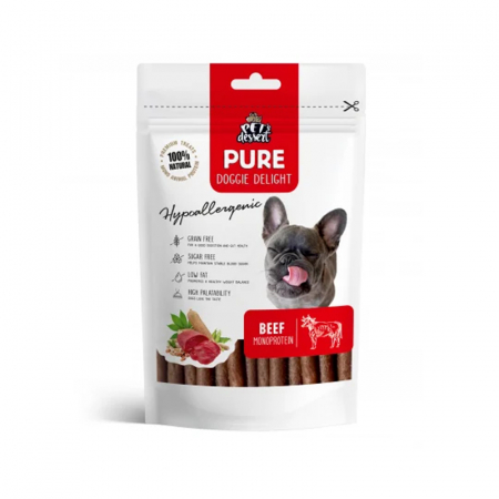 Caini - Recompense pentru caini Pet's Dessert Hypoallergenic cu vita 80 gr