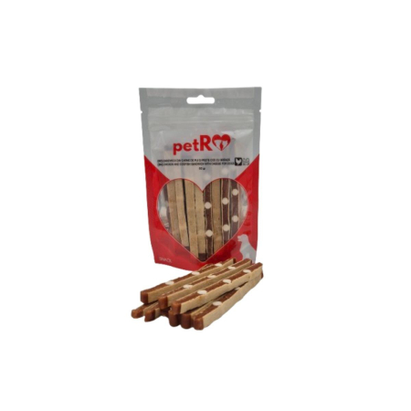 Recompense caini - Recompense pentru caini Petro Sandwich cu pui , peste & branza 80 gr