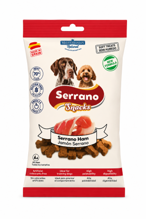 Caini - Recompense pentru caini Serrano Snacks cu sunca 100 gr