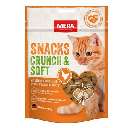 Recompense pentru pisici Mera Cat Snacks Crunch Soft cu pui 200 gr [0]