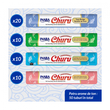 Recompense pentru pisici Churu Cat Varieties cu ton 50 bucati [1]