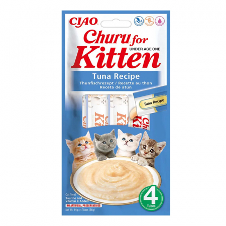 Recompense pisici - Recompense pentru pisici Churu Kitten cu ton 4 buc x 14 gr