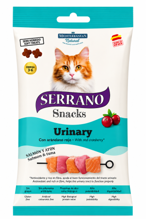Pisici - Recompense pentru pisici Serrano Snacks Urinary cu somon & ton 50 gr